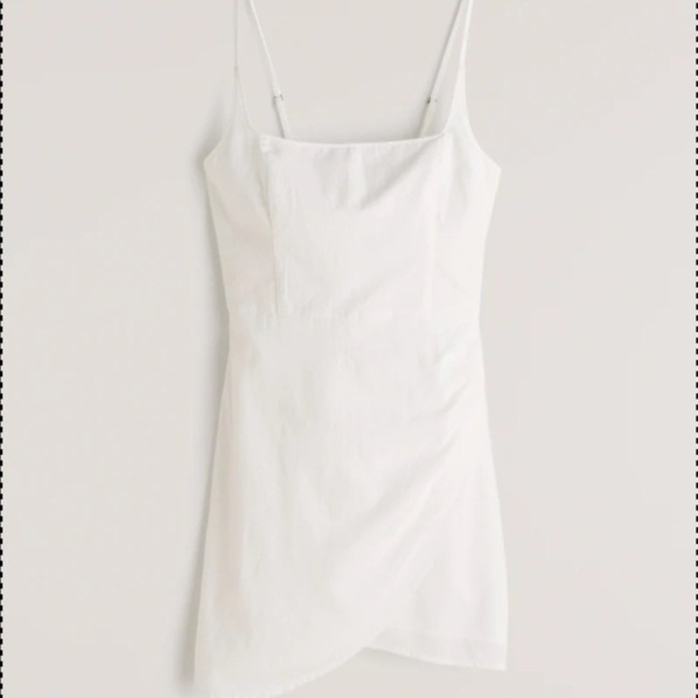 Abercrombie scoopneck wrap linen mini dress